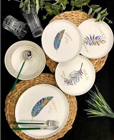 Happy Bone China 24 Parça Yemek Takımı