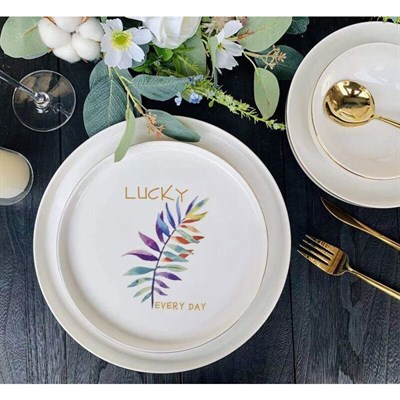 Happy Bone China 24 Parça Yemek Takımı