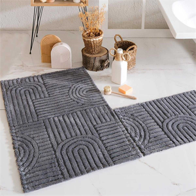 HCW Babil 2li Banyo Paspas Seti Antrasit 40x60-60x100 cm