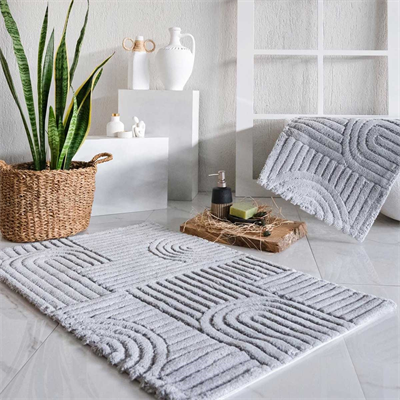 HCW Babil 2li Banyo Paspas Seti Gri 40x60-60x100 cm