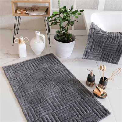 HCW Cubin 2li Banyo Paspas Seti Antrasit 40x60-60x100 cm