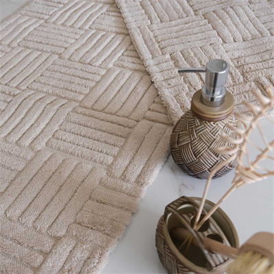 HCW Cubin 2li Banyo Paspas Seti Bej 40x60-60x100 cm