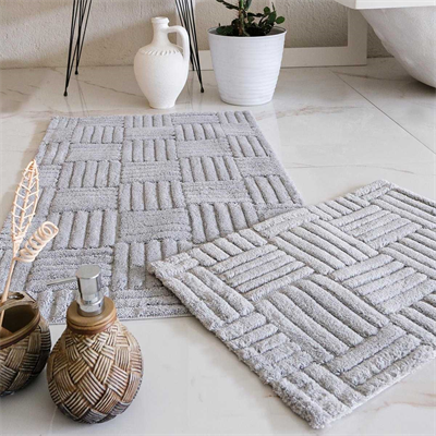 HCW Cubin 2li Banyo Paspas Seti Gri 40x60-60x100 cm