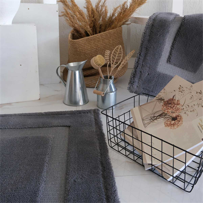 HCW Stan 2li Banyo Paspas Seti Antrasit 40x60-60x100 cm