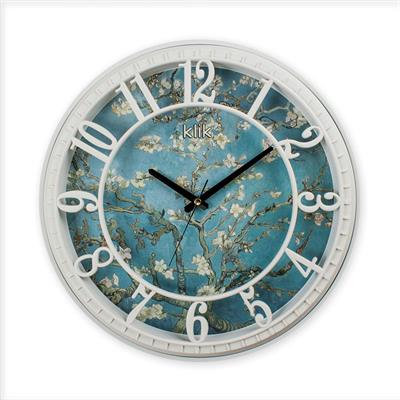 Hisar Badem Çiçekleri Desen Duvar Saati