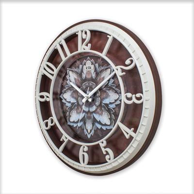 Hisar Lotus Duvar Saati 40 cm | Çiçek Desenli Sessiz Dekoratif Saat