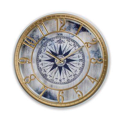 Hisar Pusula Duvar Saati 40 cm | Marin Sessiz Dekoratif Saat