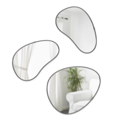 Hubba 3Lü Set Metal Çerçeveli Ayna