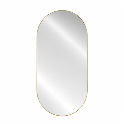 Hubba Pirinç Çerçeveli Oval Duvar Aynası 91 cm
