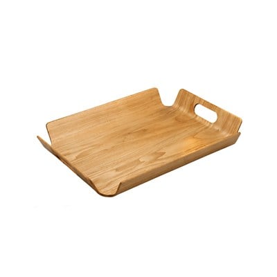 İskandinav Ahşap Kulplu Tepsi Small 39.5x28.5 cm