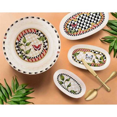 Jardin Oval Servis Krem 26 cm 2li Set