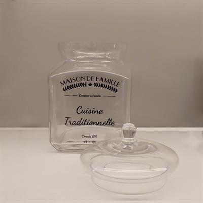 Kapaklı Cam Saklama Kabı 23 cm