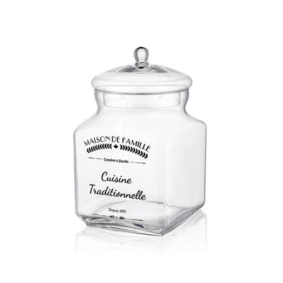 Kapaklı Cam Saklama Kabı 23 cm