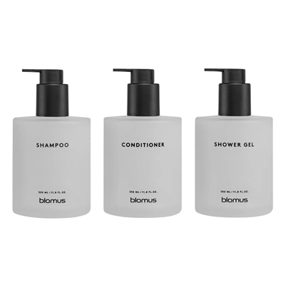 KIREI 3Lü Cam Şişe Seti Yapışkanlı Beyaz 350 ml