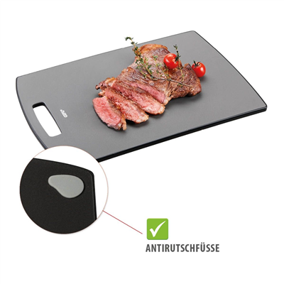 Levoro Büyük Kesme Tahtası, Gri Renk 38x26x1,1 cm