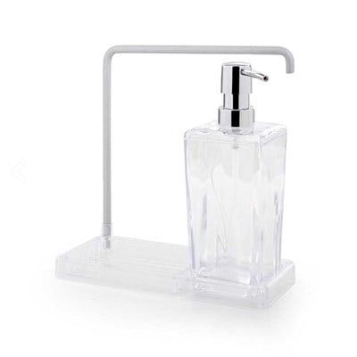 Luna Şeffaf Mutfak Sıvı Sabunluk ve Süngerlik Seti