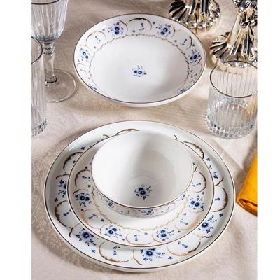 Massimo Bluegarden Gold 24 Parça 6 Kişilik Yemek Takımı | Çamlıca Home