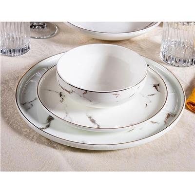 Massimo Marble Gold 24 Parça 6 Kişilik Yemek Takımı | Çamlıca Home