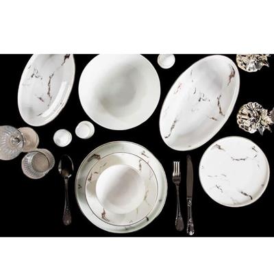 Massimo Marble Gold 56 Parça 12 Kişilik Yemek Takımı | Çamlıca Home