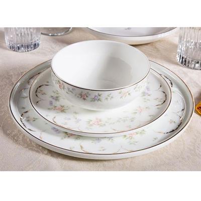 Massimo Pinkmary Gold 24 Parça 6 Kişilik Yemek Takımı | Çamlıca Home