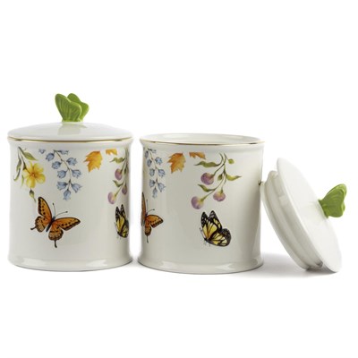 Mikasa Moor Mariposa Porselen 2li Kavanoz Seti 15 cm