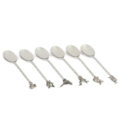 Mikasa Moor Silver Hayvan Figürlü 6lı Çay Kaşığı Seti