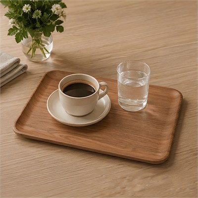 Minimalist Ahşap Sunum Tepsisi Medium 33x23 cm