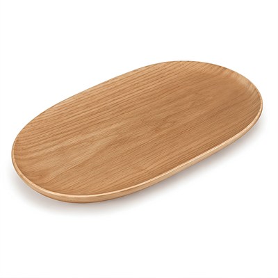 Dekoratif Ahşap Tepsi - Minimalist Oval Sehpa Tepsisi Medium (35 x 18 cm)