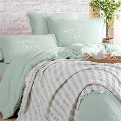 Mystic Ocean Çift Kişilik Nevresimli Pike Takımı Mint