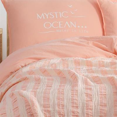 Mystic Ocean Çift Kişilik Nevresimli Pike Takımı Somon