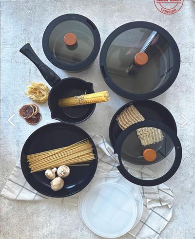 Neoflam Midas İnduction 11 Parça Tencere Tava Seti Siyah