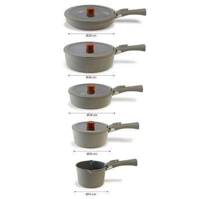 Neoflam Midas İnduction 11 Parça Tencere Tava Seti Gri