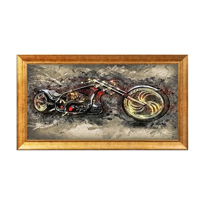 Özel Yapım Chopper Motosiklet Dokulu Tablo