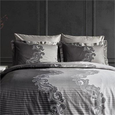 Pamuk Saten Çift Kişilik Nevresim Takımı 200x220 cm - Basell Kahve