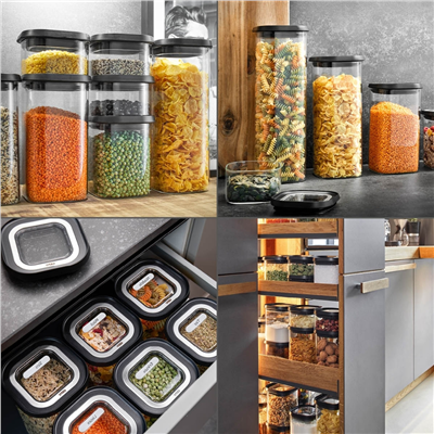 Pantry Erzak Saklama Kabı 900 Ml 11x11x13,5 cm