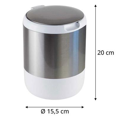 Pasifik 3 Lt. Kapaklı Çöp Kovası Beyaz