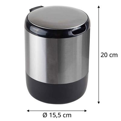 Pasifik 3 Lt. Çöp Kovası Kapaklı Siyah