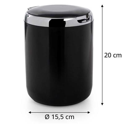 Pasifik 3 Lt. Çöp Kovası Plastik Kapaklı Siyah