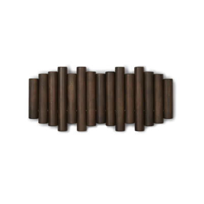 Picket Duvara Monte 5Li Askılık Ceviz Renk 38x17x4 cm