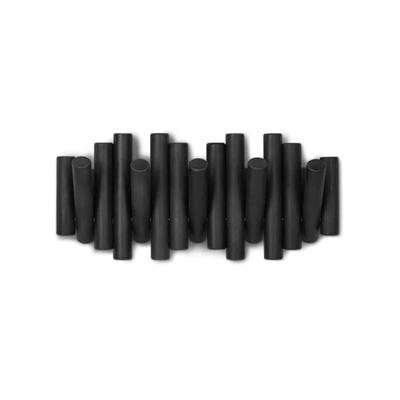 Picket Duvara Monte 5Li Askılık Siyah Renk 38x17x4 cm