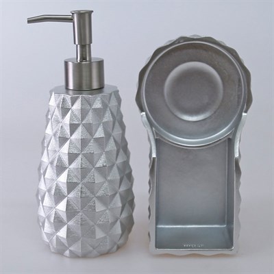 Piramit Mutfak Sıvı Sabunluk Gümüş