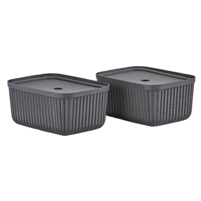 Pulp 2Li Saklama Kutusu 7,7 L Siyah 32 x 23 x 15 cm