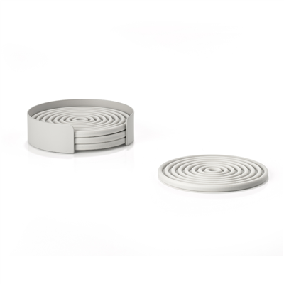 Rocks Bardak Altlıkları 4Lü Gri Çap:10,4 cm