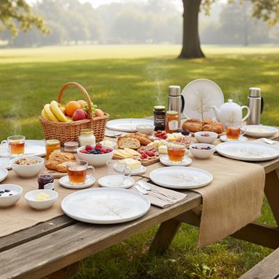 Rosemary Kahvaltı Takımı 6 Kişilik 30 Parça Lüks Porselen Set