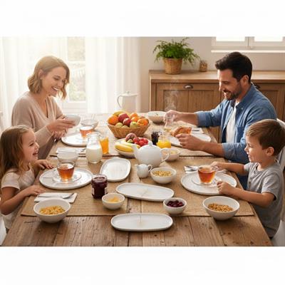 Rosemary Kahvaltı Takımı 6 Kişilik 30 Parça Lüks Porselen Set