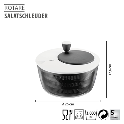 Rotare Plastik Salata Kurutucusu 3 L