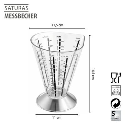 Saturas Ölçü Kabı 500 Ml Paslanmaz Çelik