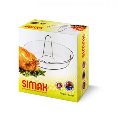 Simax 6141 Borosilikat Cam Özel Tavuk Pişiricisi Ø 240x130mm - Mükemmel Fırın Tavuğu İçin Sağlıklı Gereç