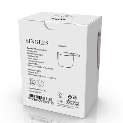Singles Çelik Desilitre Ölçü Kabı 1 Dl - Çap 6,4 cm