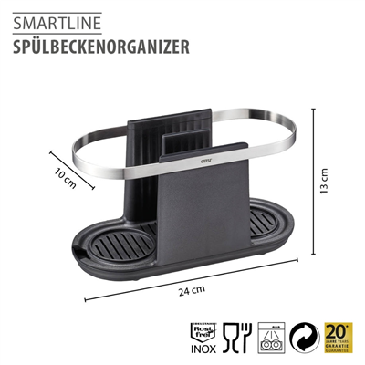 Smartlıne Lavabo Düzenleyici Paslanmaz Çelik/Plastik 24x10x13 cm